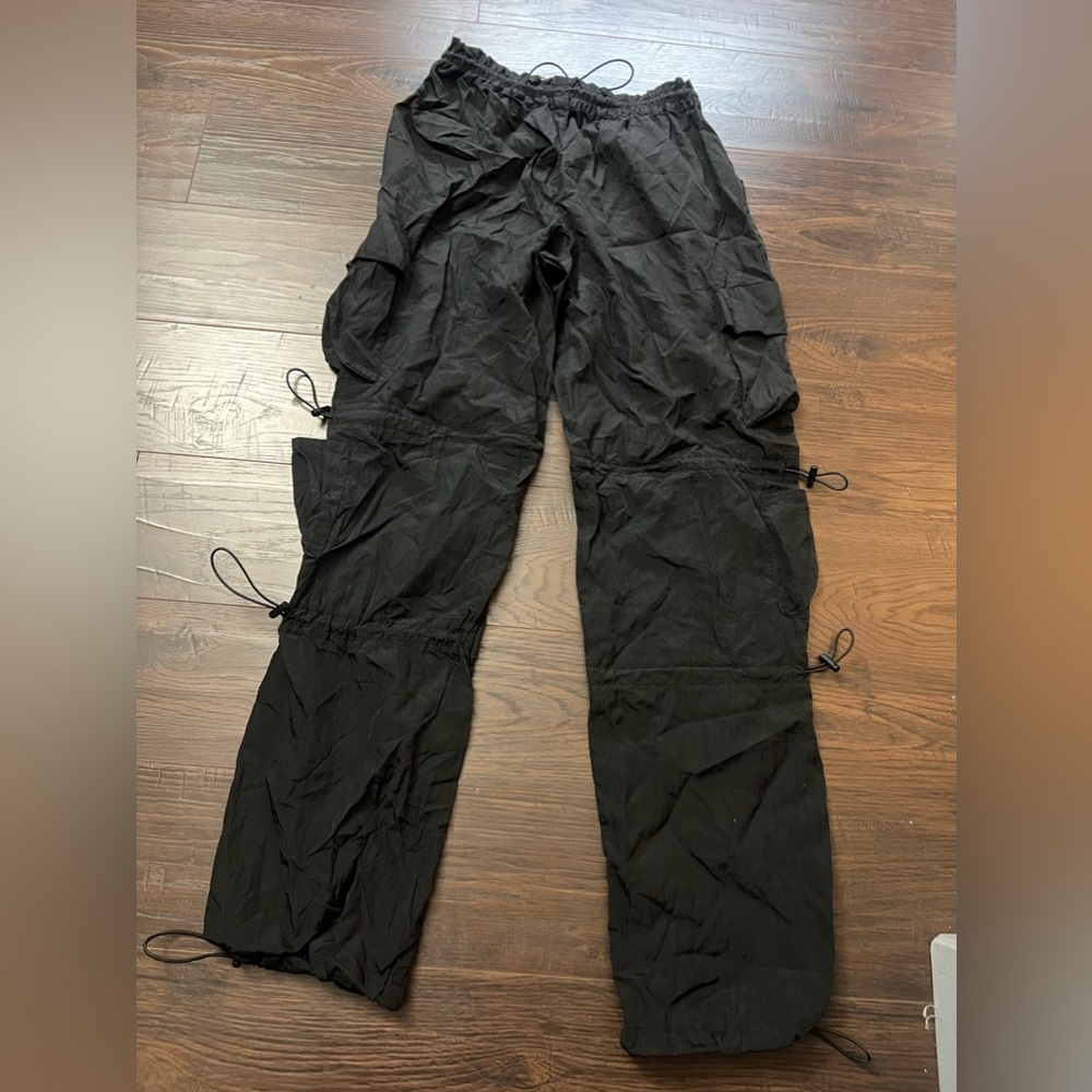 Garage Black Parachute Pants
